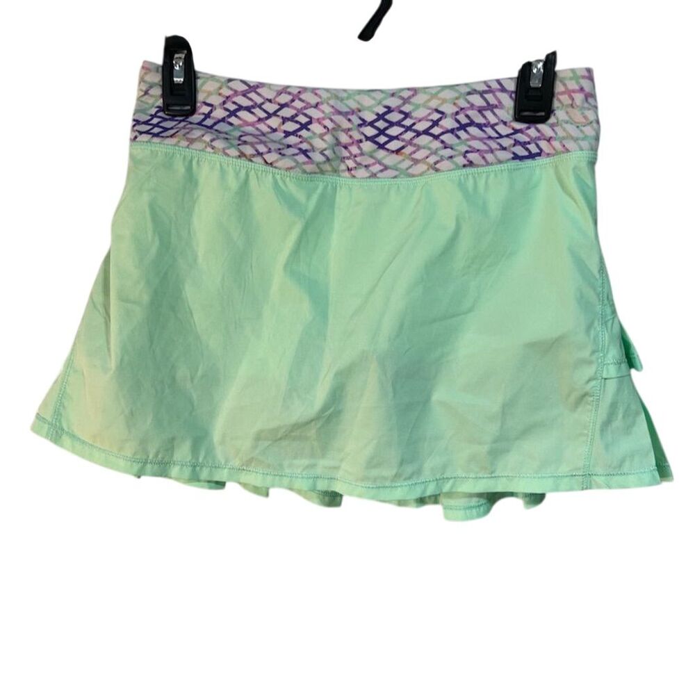 Ivivva by Lululemon Girls Tennis Skort M Mint Green Activewear